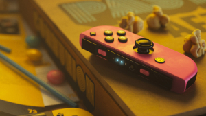 Nintento Switch Controller on pizza box